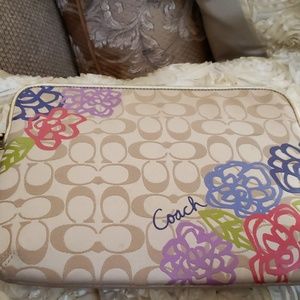 Coach Crossbody style handbag, fabric and leather